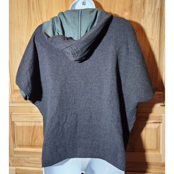 Cynthia Rowley Hooded Poncho Top | Women’s Size Small | Gray - Picture 2 of 6